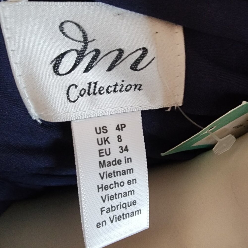 DM Collection Dress Womens Size 4P 4 Petite Jeraldine Jersey Stitch Fix Blue New - Picture 5 of 7